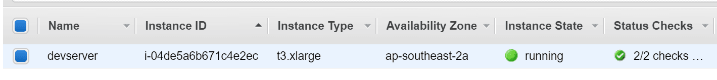 AWS EC2 Console