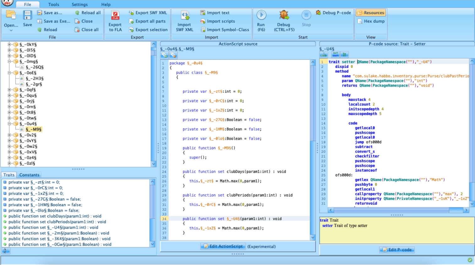 JPEXS obfuscated source